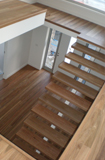 Spotted Gum strip flooring, low sheen finish