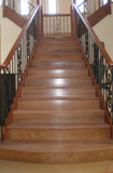 Brushbox staircase, Tung oil finish